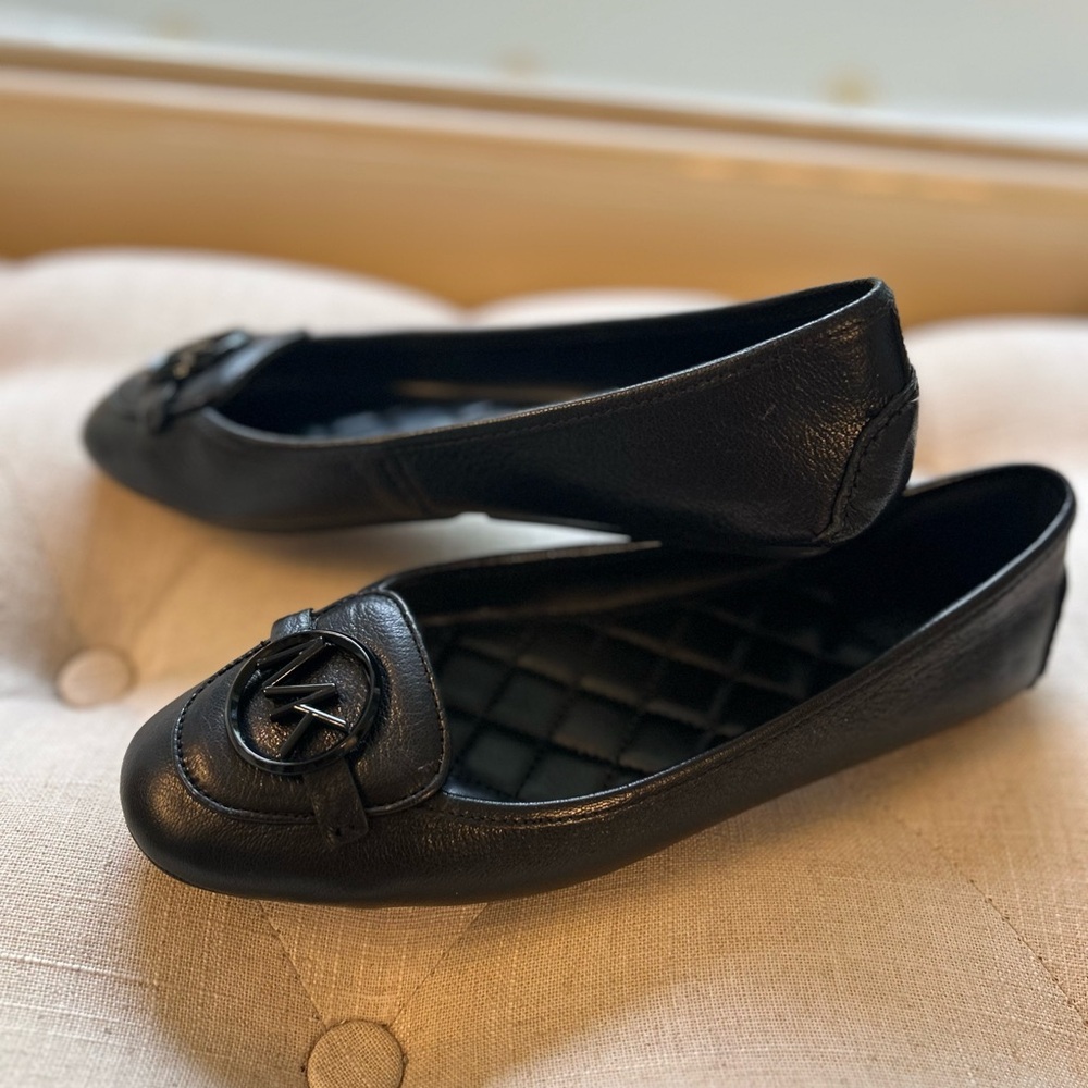 Black Leather Women's Loafers